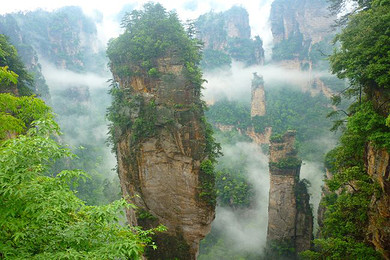 张家界核心景区 袁家界 天子山 十里画廊双飞4日 绝版峰林,天然氧吧 国内游 张家界湘西风采 